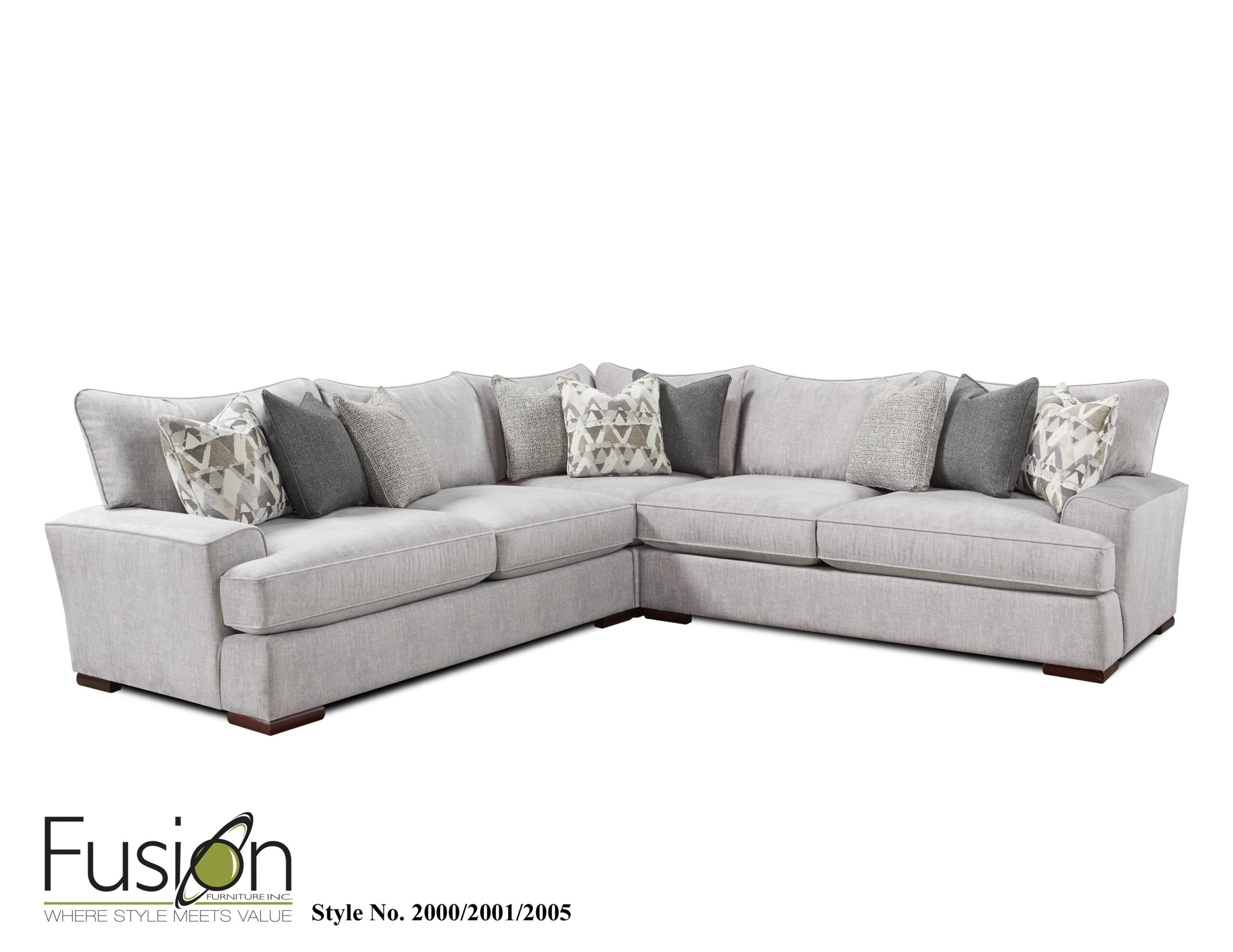 Alton Silver Sofa(Corner)