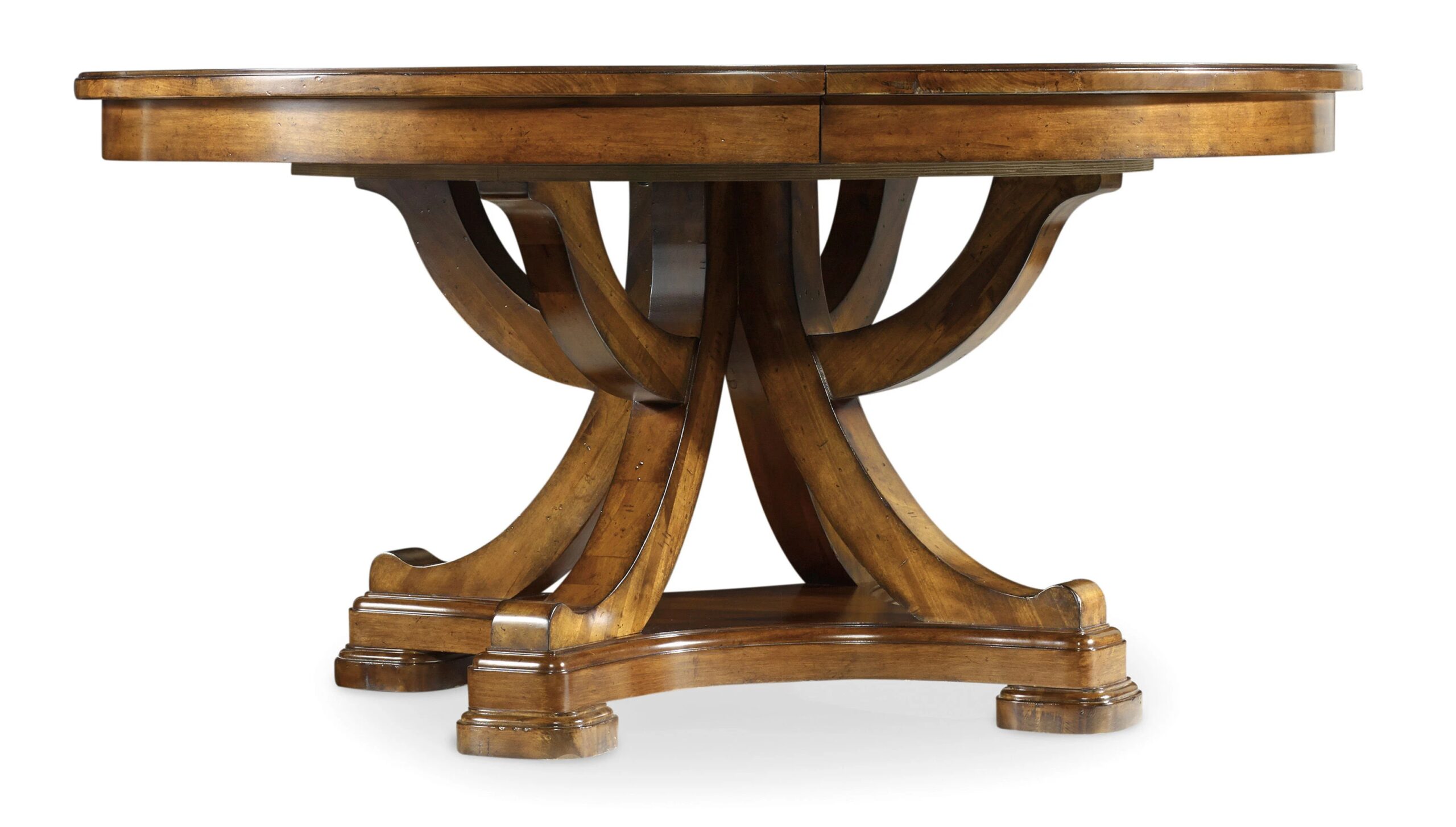 58d41d1a20ed4766d580be64b4d19801 Tynecastle Round Pedestal Dining Table with One 18'' Leaf - Image 1